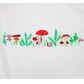 Mushroom Forest Ivory Embroidered Boxy Tee