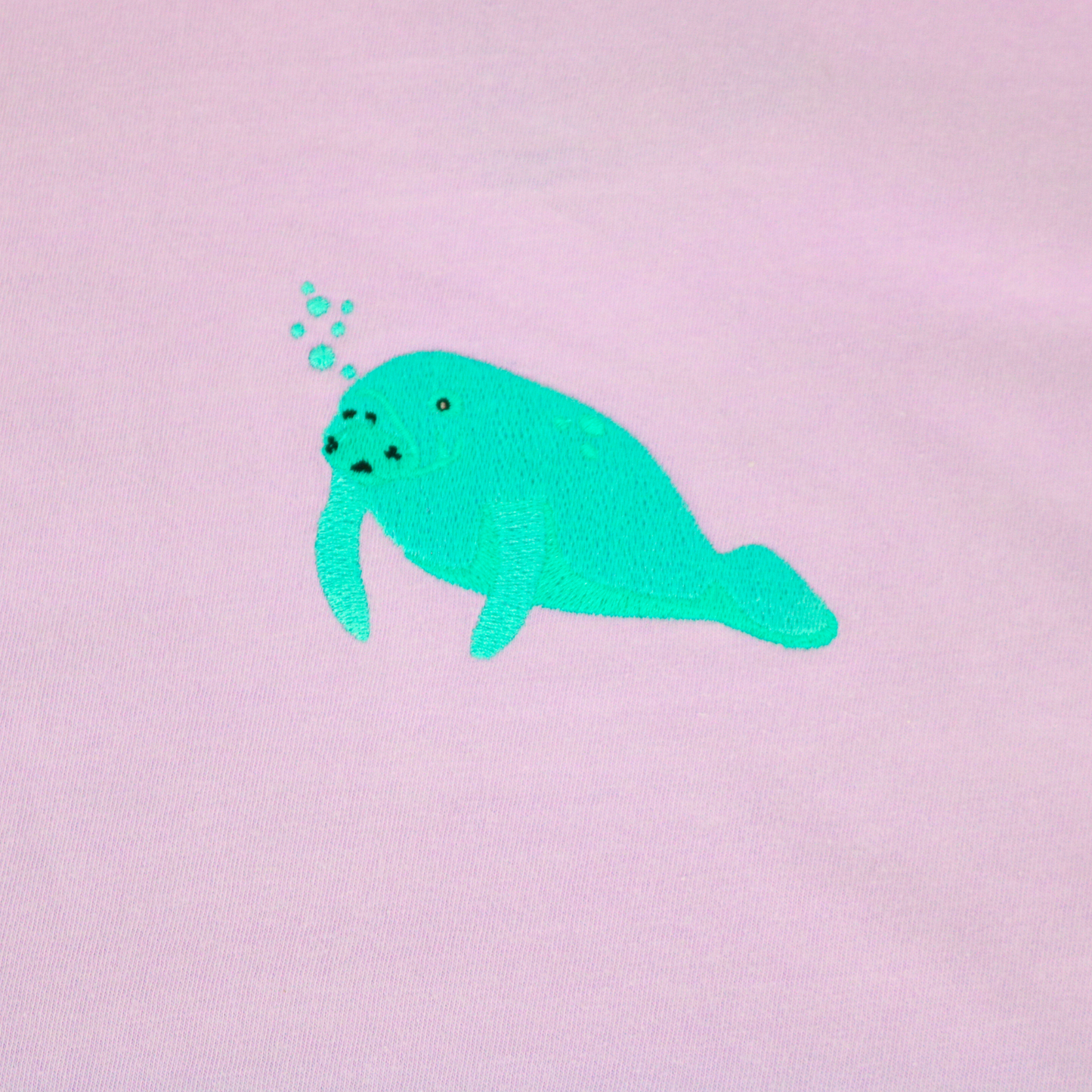 Purple Manatee Embroidered Boxy Tee