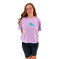 Purple Manatee Embroidered Boxy Tee