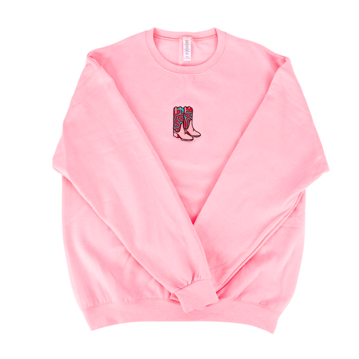 Pink Cowboy Boot Sweatshirt